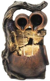 Arnusa Gartenbrunnen Springbrunnen Zimmerbrunnen BK834 Dekoration, mit LED Beleuchtung