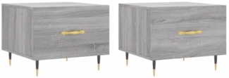 Couchtische, Sofatische 2 Stk. Grau Sonoma 50x50x40 cm Holzwerkstoff
