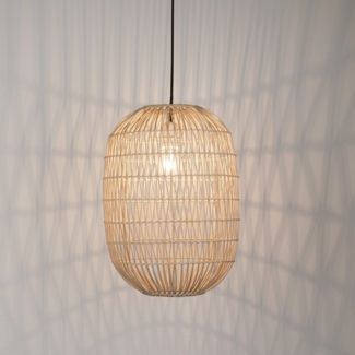 Nova Luce 9586766 MELODY Pendelleuchte 42x30cm Natur E27