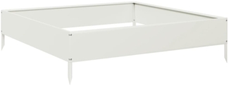 vidaXL Hochbeet Weiß 100x100x26 cm Stahl 851018