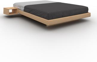 Marior HOME 'CARRE' Doppelbett, 180x200, Buchenholz, Unbehandelt, Ein Tisch