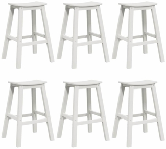 vidaXL Garten Bar Set 6 pcs Weiß HDPE 3335807