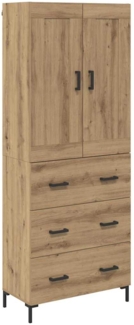 vidaXL Highboard mit Schubladen 2 pcs Artisan-Eiche Holzwerkstoff 3415887