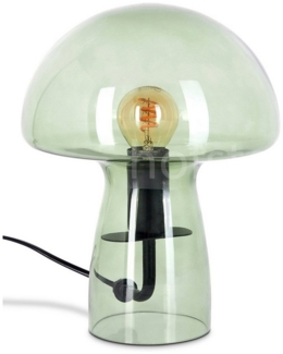 hofstein Tischleuchte Tischlampe aus Metall/Glas in Schwarz/Grün, ohne Leuchtmittel, mit Glasschirmen (18cm) u. An/-Auschalter, 1x E14, ohne Leuchtmittel