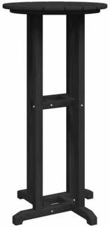 vidaXL Bartisch schwarz 55x55x107 cm HDPE 42006608