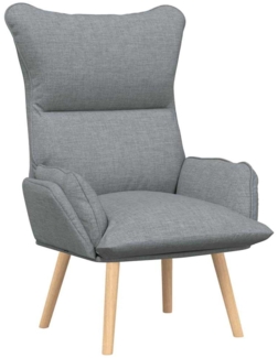 vidaXL Sessel Hellgrau 69 x 74 x 93 cm Stoff und Sperrholz 42001865