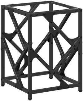 vidaXL Couchtisch mit Glasplatte Transparent 30x30x41 cm Stahl 845988