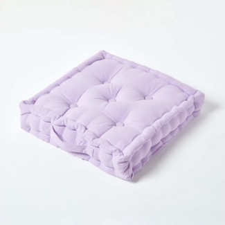 Homescapes Bodenkissen Sitzkissen Calico Mauve 40x40 cm