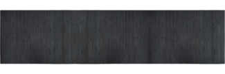 vidaXL Teppich Rechteckig Grau 70x300 cm Bambus 376754
