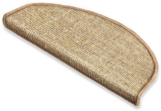 Karat Stufenmatte Sisal Premium Natur, Stufenschutz, Treppenschutz, 2 Varianten, Halbrund, Höhe: 8 mm