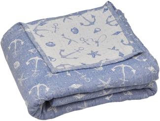 Schmusewolke Sommerdecke Musselin Ankerliebe 200x150 cm