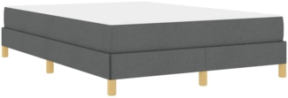 vidaXL Boxspringbett Dunkelgrau und Braun 140 x 200 cm 3398571