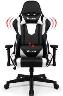 Lexzurn Gaming-Stuhl Gaming Stuhl, Bürostuhl Ergonomisch, Gaming Chair (mit verstellbaren Lendenkissen, Armlehne und Kopfstütze, Gamer Stuhl Bequeme Sitzkissen), Gaming Stuhl 150 kg belastbarkeit