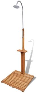 vidaXL Gartendusche, Holz Braun, 75 x 75 x 221 cm