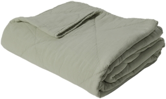 Decke Überwurf 100% Baumwolle 140 x 200 cm Skandinavisch Mausgrau