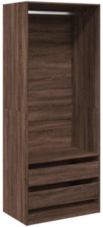vidaXL Kleiderschrank Braun Eichen-Optik 80x50x200 cm Holzwerkstoff 3307753