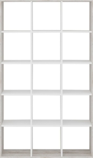 FMD Möbel - Mega 10 - Raumteiler - melaminharzbeschichtete Spanplatte - Sandeiche Nb/weiß - 104,3 x 178 x 33cm