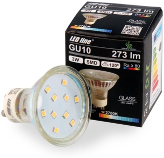 LED-Line LED-Leuchtmittel GU10 3W LED Leuchtmittel Warmweiß 2700K 273, 5 St.