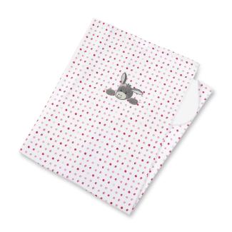 Sterntaler 'Emmi Girl' Jerseydecke weiß/rosa, 75x100cm