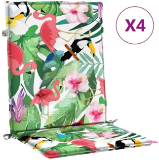 vidaXL Niedriglehner-Auflagen 4 Stk. Mehrfarbig Stoff 361326