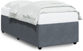 vidaXL Bettgestell ohne Matratze Dunkelgrau 100x200 cm Samt 3284989