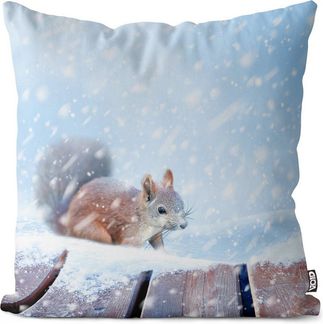 VOID Kissenbezug, (1 Stück), Eichhörnchen Schnee Winter Nagetier winter nager schnee schneeverwehu