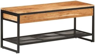 vidaXL Schuhbank 110x35x45 cm Massivholz Akazie und Eisen 372744