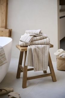 PiP Studio Gästehandtuch Geometric Print Gästehandtuch sand 30x50 cm (1 Stück), 100% Baumwolle (325881)