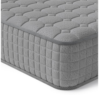 Taschenfederkernmatratze 7-Zonen Matratze 24cm hoch H3 Kaltschaummatratze Grau TT1, Vesgantti, Öko-Tex Standard 100, Orthopädisch Federkernmatratze
