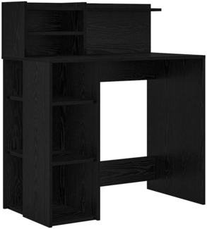 vidaXL Schreibtisch mit Regal Schwarz Eichen-Optik 90 x 48 x 101,5 cm 869523