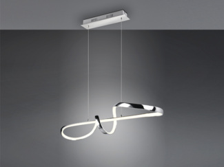 LED Pendelleuchte PADUA dimmbar per Schalter, Chrom, Kristall, Breite 81cm