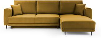 ELTAP 'Dalia' Ecksofa, Senfgelb, 95 x 190 x 289 cm, Rechts