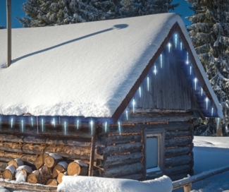 Spetebo LED-Lichterkette XXL Eiszapfen Lichterkette kalt weiß mit Timer, 6,9 m / 72 LED - Garten Deko Beleuchtung mit 8 Funktionen