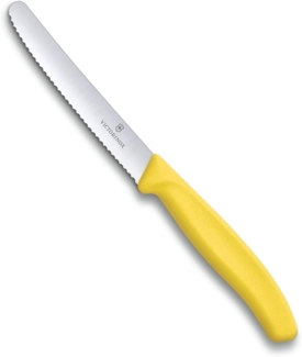 VICTORINOX Gemüsemesser Swiss Classic silber, gelb glänzend, poliert, Klinge: 11,0 cm