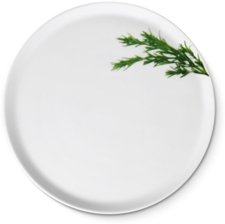 CreaTable - EUROPA KRÄUTER - Pizzateller ROSMARIN 33 cm aus Porzellan