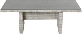 Gartentisch Rio Esstisch Wangentisch 192 x 90 x 74 cm Spraystone Tischplatte Grau