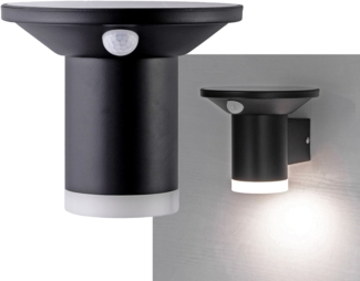 LED Solar Wandleuchte "SWL-AS500" IP44, warmweiß 3000K, PIR Sensor