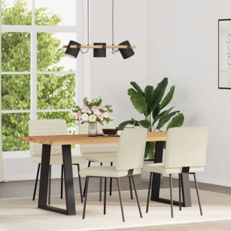 vidaXL Esszimmerstühle 4 Stk. Creme Kunstleder 3315267