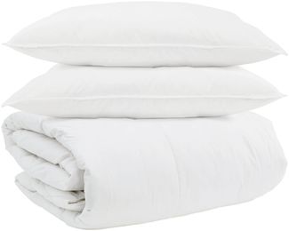 vidaXL Bettdecken Set mit Kissen 3 pcs Weiß Daunenfeder 3377152