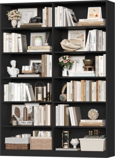 Homfa Bücherregal 188,7cm Standregal Büroregal Raumteiler, mit 12 Fächern, Holz, 120x30x188,7cm