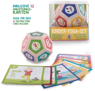 LK Trend & Style Yogablock Yoga-Würfel-Set für Kinder, (13-tlg, Sehr schönes Geschenk Bewegung zu erlernen), 12-seitige Knautsch-Würfel mit verschiedenen Yogapositionen