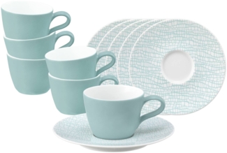 Seltmann Weiden Life Fashion Espressotasse mit Untertasse 90 ml 6er Set - Green Chic