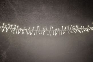 TrendLine LED-Lichterkette Cluster Außen 6 m warmweiß-transparent mit Timer, Dimmer