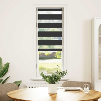 vidaXL Zebrarollo Schwarz 50x150 cm Stoffbreite 45,9 cm Polyester 4014225