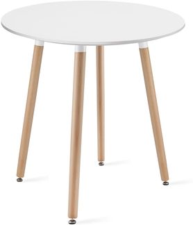 Valora KAMI Runder Tisch, Beine aus weißer Buche, 60 cm