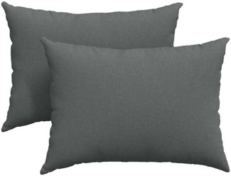 vidaXL Sofakissen 2 Stück Dunkelgrau 70 x 50 cm Stoff 42013740