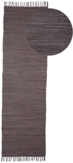 carpetfine Teppich Kelim Chindi uni, auch als Läufer, rechteckig, Höhe: 5 mm, Wendeteppich, reine Baumwolle, handgewebt, Uni-Farben, mit Fransen