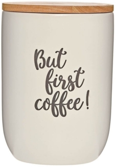 Cilio Vorratsdose Kaffeedose Keramik Holz | Auswahl : 1000ml creme matt