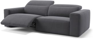 Sofanella 3-Sitzer LENOLA Stoff Stoffsofa Designersofa in Dunkelgrau XL: 242 Breite x 109 Tiefe