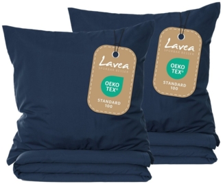 Lavea Bettwäsche Bettwäsche Set 135x200 + 80x80 aus Mikrofaser Ultraweich, Microfaser, 4 teilig, Atmungsaktiv, Hypoallergen